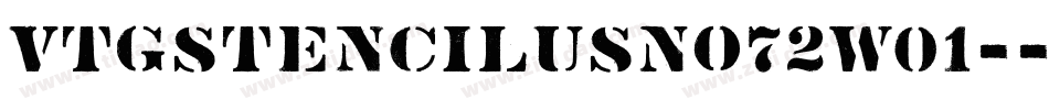 VtgStencilUSNo72W01-字体转换
