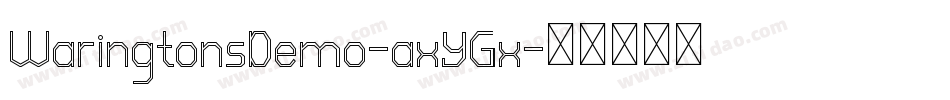 WaringtonsDemo-axYGx字体转换
