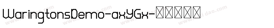 WaringtonsDemo-axYGx字体转换