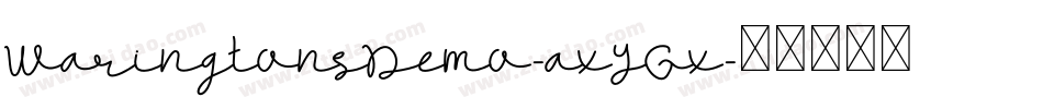 WaringtonsDemo-axYGx字体转换