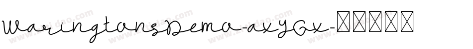 WaringtonsDemo-axYGx字体转换