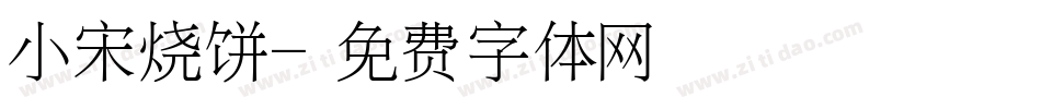 小宋烧饼字体转换