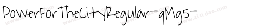PowerForTheCityRegular-qMg5字体转换