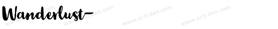Wanderlust字体转换