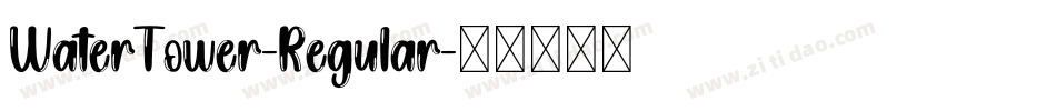 WaterTower-Regular字体转换