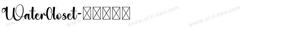 WaterCloset字体转换