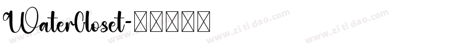 WaterCloset字体转换