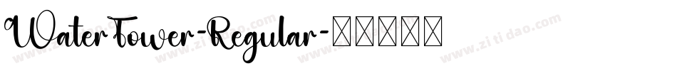 WaterTower-Regular字体转换