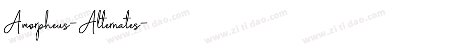 Amorpheus-Alternates字体转换