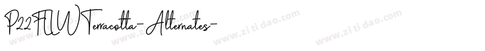 P22FLLWTerracotta-Alternates字体转换 P22FLLWTerracotta-Alternates字体转换