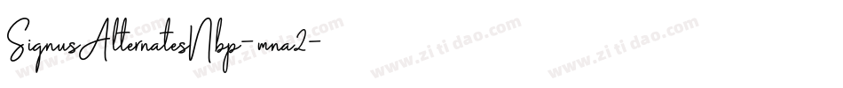 SignusAlternatesNbp-mna2字体转换