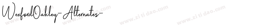 WexfordOakley-Alternates字体转换