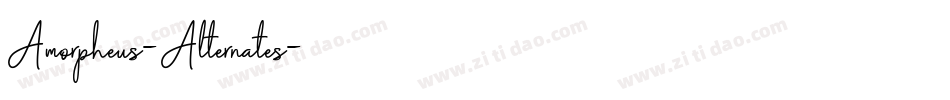 Amorpheus-Alternates字体转换