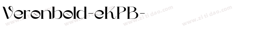 Veronbold-eKPB字体转换