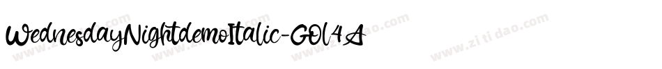 WednesdayNightdemoItalic-GOl4A字体转换