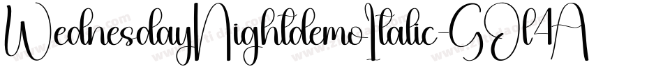WednesdayNightdemoItalic-GOl4A字体转换