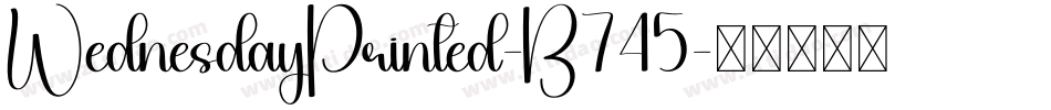 WednesdayPrinted-B745字体转换