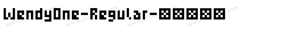 WendyOne-Regular字体转换