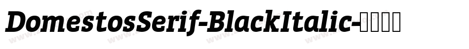 DomestosSerif-BlackItalic字体转换
