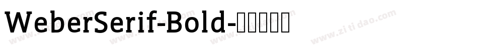 WeberSerif-Bold字体转换