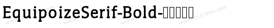 EquipoizeSerif-Bold字体转换