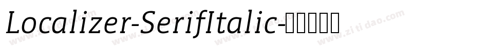 Localizer-SerifItalic字体转换