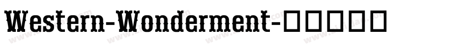 Western-Wonderment字体转换
