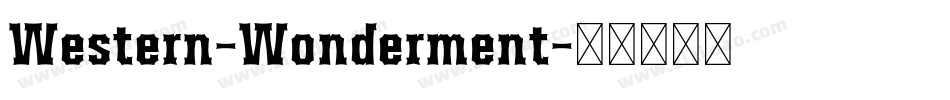 Western-Wonderment字体转换