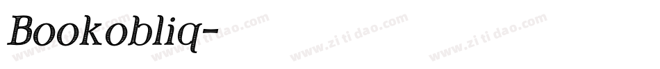 Bookobliq字体转换