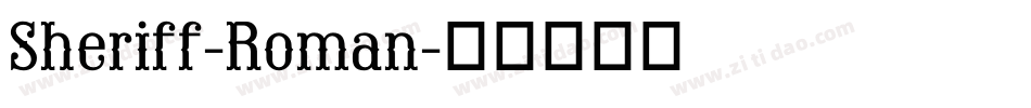 Sheriff-Roman字体转换