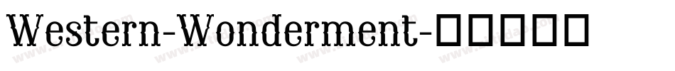 Western-Wonderment字体转换