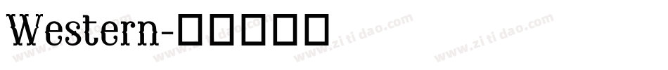 Western字体转换