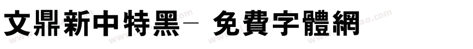 文鼎新中特黑字体转换