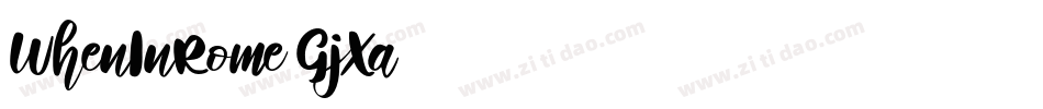 WhenInRome-GjXa字体转换