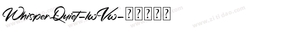 WhisperQuiet-lwVw字体转换