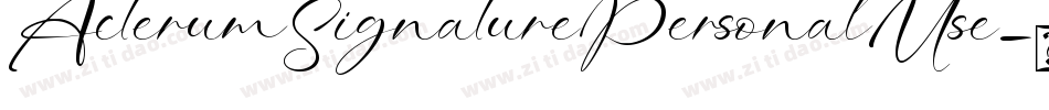 ActerumSignaturePersonalUse字体转换