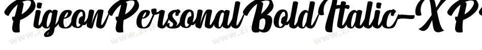 PigeonPersonalBoldItalic-XPBK字体转换