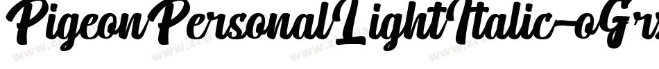 PigeonPersonalLightItalic-oGrz字体转换