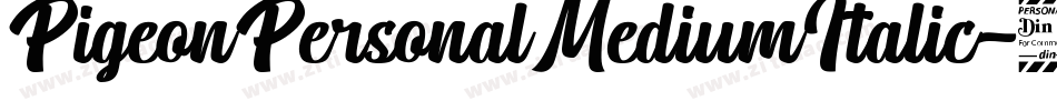 PigeonPersonalMediumItalic-0o2X字体转换