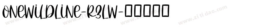 OneWildLine-R3lW字体转换