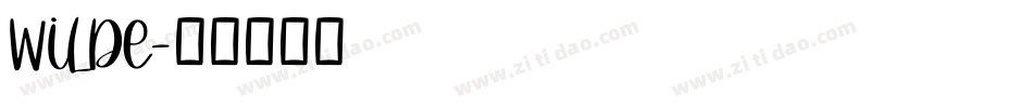 wilde字体转换