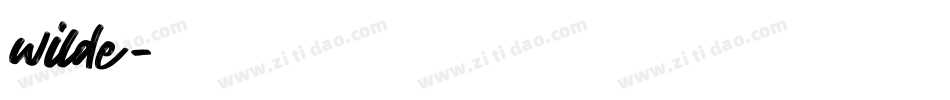 wilde字体转换