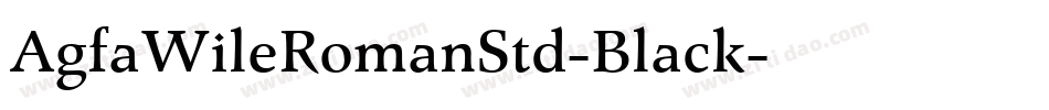 AgfaWileRomanStd-Black字体转换