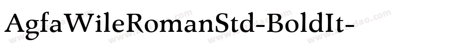 AgfaWileRomanStd-BoldIt字体转换