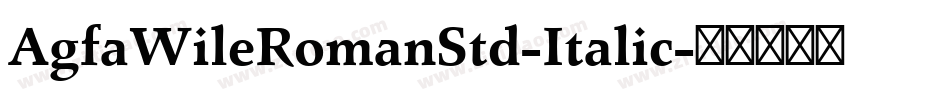 AgfaWileRomanStd-Italic字体转换