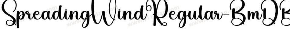 SpreadingWindRegular-BmDB字体转换