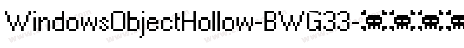 WindowsObjectHollow-BWG33字体转换