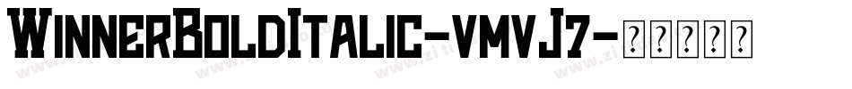 WinnerBoldItalic-vmvJ7字体转换