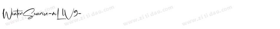 WinterSunrise-mLlV9字体转换