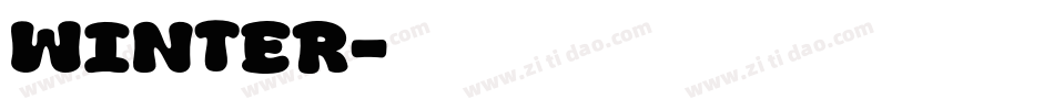 winter字体转换